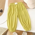 thumbnail image 4 of 4-5T Toddler Solid Color Lightweight Jogger Pants, Elastic Waist Loose Casual Trousers for Boys Girls 6 12 Months 2T 3T 4T 5T 6T Loungewear Pants All Seasons,Yellow, 4 of 5