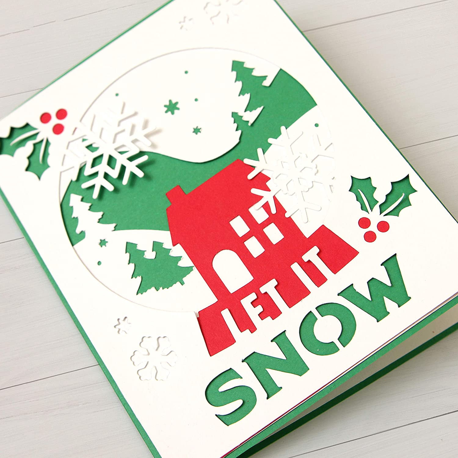 Printworks Holiday Cardstock, Red, White & Green, 8.5 x 11, 200 Sheets