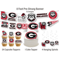 thumbnail image 3 of Georgia Bulldogs Party Supplies (42 Pieces) for Graduation, Football Tailgating, Birthday Party Decorations with Banner and Cake Toppers Decorations, 3 of 5