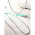 thumbnail image 3 of JIUZUAN 15.4CT 3mm Moissanite Tennis Sliver Necklace Hypoallergenic Sparkle Diamond Jewelry Gifts, 3 of 7