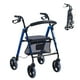 thumbnail image 1 of Andadera Rollator de Lujo Plegable Fabricada en Aluminio Reforzado Duradero y Resistente, Ruedas Delanteras Ajustables (Llanta de 8”) (Azul), 1 of 1