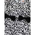 thumbnail image 4 of Seyurigaoka Baby Girls Trendy Jumpsuit, Leopard Print Flounce Sleeves Long Rompers, 4 of 8
