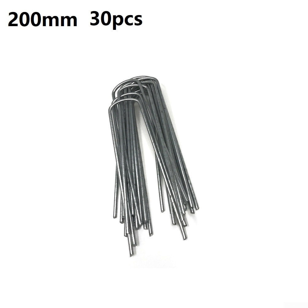 U Tent Pegs Galvanised Metal Ground Gazebo Hooks Camping Tarpaulin Pack Of 10 