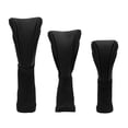 thumbnail image 1 of 3 Uds Golf Cubiertas de Madera para Cabeza para Club de Golf Funda Protectora para Tacos de Golf Suave Cuello Largo Cubiertas de Cabeza de Madera para Negro, 1 of 8