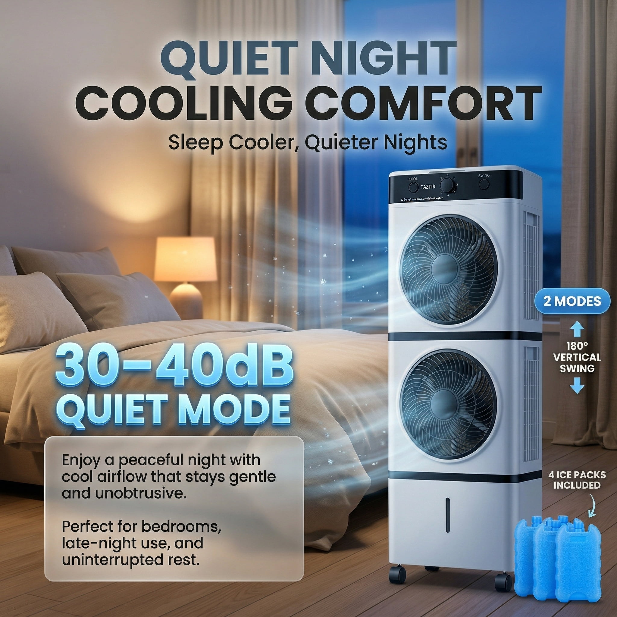 TAZTIR Evaporative Air Cooler for Indoor