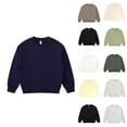 thumbnail image 6 of Mercatoo Kids Girls Cotton Sweatshirts Plain Crew Neck Long Sleeve Pullover Sweater Toddler Cute Thick Warm Lined Tops Clothes, 6 of 6