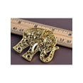 thumbnail image 3 of Antique Golden African Indian Clear Crystal Rhinestone Elephant Animal Fashion Pin Brooch, 3 of 4