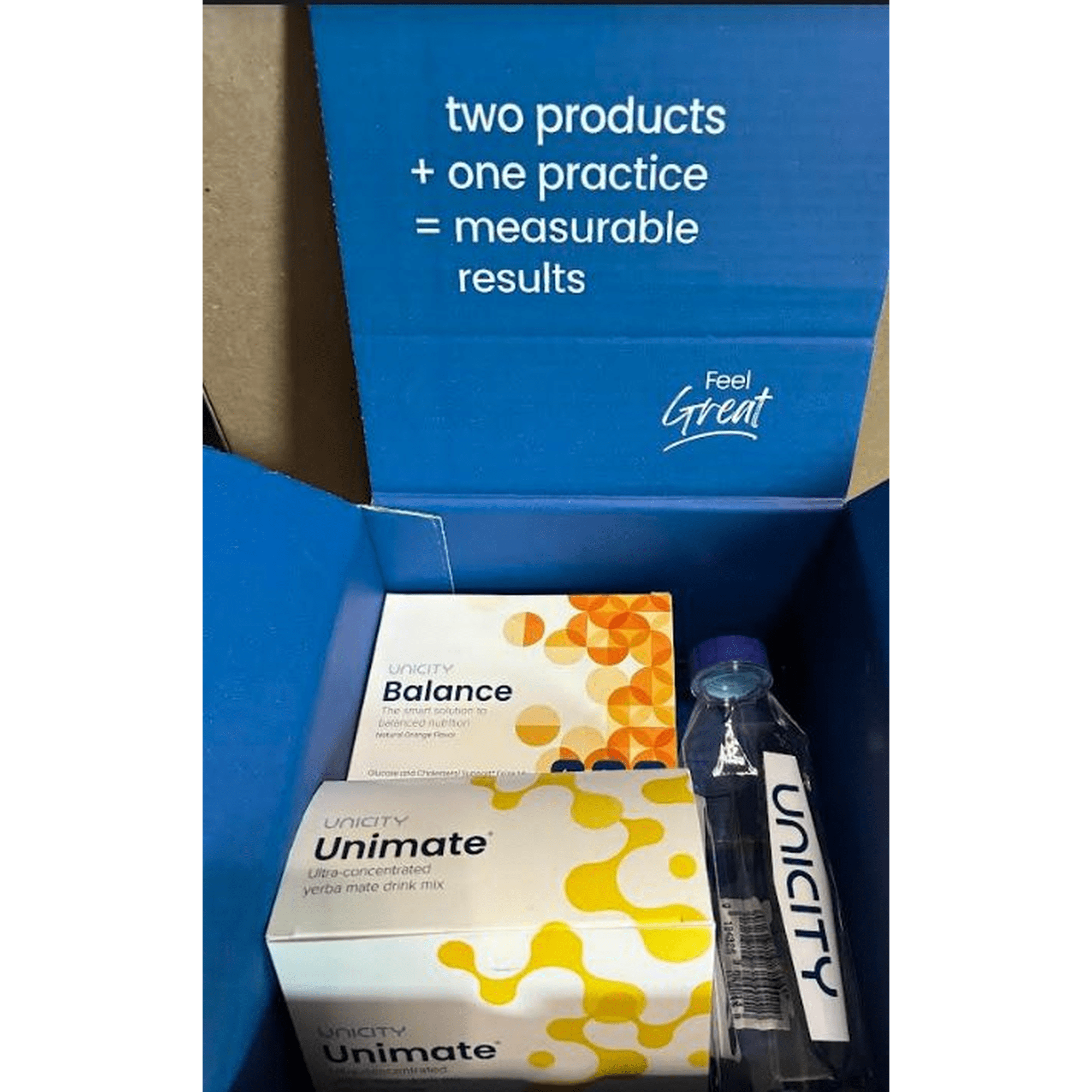Unicity Unimate and Balance with a Diamond Bottle