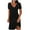 Black, variant on yillto Womens Midi Dress V Neck Short Sleeve Flowy Short Summer Dresses Ladies Causal Tshirt Dress