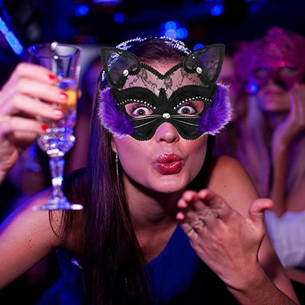 Mascara Catwoman Mujer Máscara Encaje Negro Halloween - Carnaval Fiestas Disfraces Talla Única Antifaz Negro Disfraz Encaje Mascara Catwoman Mujer Máscara Encaje Negro Halloween - Carnaval Fiestas Disfraces Talla Única Antifaz Negro Disfraz Encaje