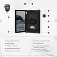 thumbnail image 5 of UAG iPad 11" A16 11th Gen 2025, 10.9" 10th Gen 2022 Case A3354 A3355 A2696 - Rugged Protective Folio Cover w/Adjustable Handstrap & Pencil Holder, Metropolis Black, 5 of 8