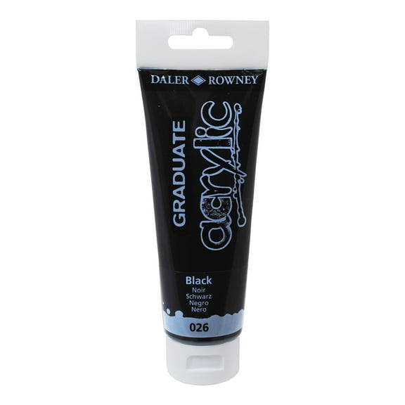 Daler-Rowney Graduate Acrylic, 120ml Tube, Black