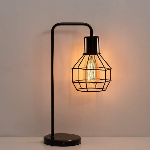 Nightstand Lamp, Bedside Desk Lamp with Marble Base Black - Walmart.com