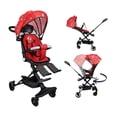 thumbnail image 1 of Carriola para Bebé de Viaje The Baby Shop  con Asiento Giratorio 360, Plegable, Reclinable Rojo, 1 of 7