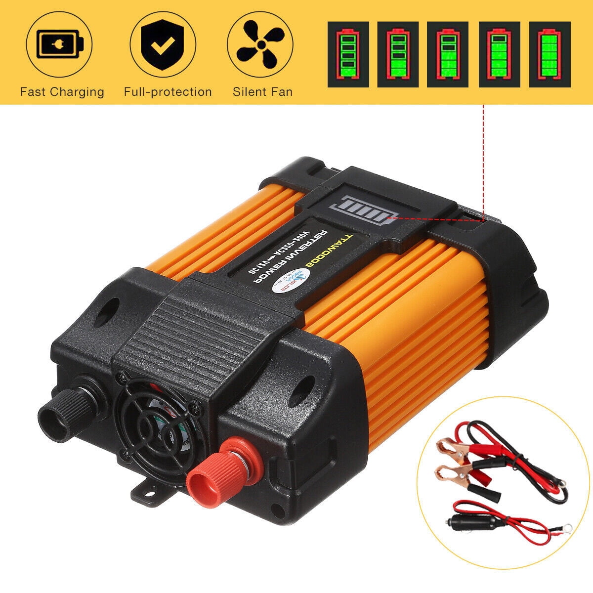 4000W Car Power Inverter 12V DC 110 AC Voltage Capacity Transformer Converter