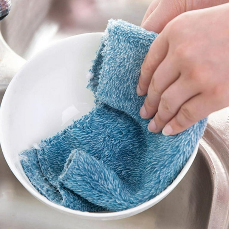 3PCS Kitchen Dishcloths - Does Not Shed Fluff - No Odor Reusable Dish  Towels, Premium Dish cloths, Super Bamboo Fiber Cleaning Cloths, Nonstick  Oil