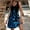 40#Blue, variant on gljltg Women's Casual Summer Boho Beach Dress with Pockets, V Neck Loose Tank Style, Polyester Fabric Lightweight Breathable, Casual Party Beach Outfit, Easy Care Hand Washable