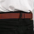 thumbnail image 4 of Buckle-Down Belt, Seatbelt Buckle Belt, Houndstooth Orange Blue, 30 to 44 Inches, 4 of 9
