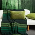 thumbnail image 5 of JWH Gold and Green Rectangle Cotton Velvet Leopard Print Cushion Cover 12x20inch, 5 of 11