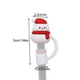 thumbnail image 2 of putnchl Christmas Limited Straw Covers For Straw - 2 Size 8mm & 10mm Silicone Straw Toppers For Tumblers, Cute 3D Straw Stopper For Glass Straw Reusable Straws, 2 of 2