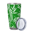 thumbnail image 2 of Lsque Bamboo Pattern 20oz Car Cup with Lid and Straw, Insulated Coffee Cup with Straw Topper, Spill Proof Travel Coffee Mug, Stainless Steel Tumble-Straw Three-piece Set, 2 of 8