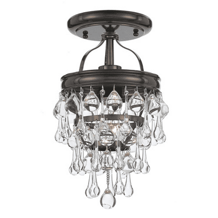 

World of Lighting WL98407 Semi Flush Vibrant Bronze Steel Hollywood