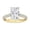 Yellow Gold, variant on 1 Carat (ctw) Platinum Radiant,Round Cut LAB GROWN Diamond Vintage Engagement Ring (Color E-F Clarity VS2-SI1)