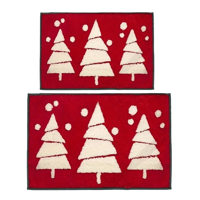 Navidad La Estera Baño Lavable 23 Decoraciones Navideñas Interiores Al Aire Libre X15