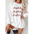 thumbnail image 2 of Cozy and Festive Women's Christmas Sweatshirt - Merry Letter Print - [ZhiHiMeRi] | (US 16-18)XL, 2 of 9