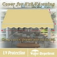 thumbnail image 3 of Sunny Replacement Canopy for 8' x 6.4' Manual Yard Retractable Patio Deck Awning Sunshade Outdoor （Only Cover, Frame is not Included）-Beige, 3 of 8