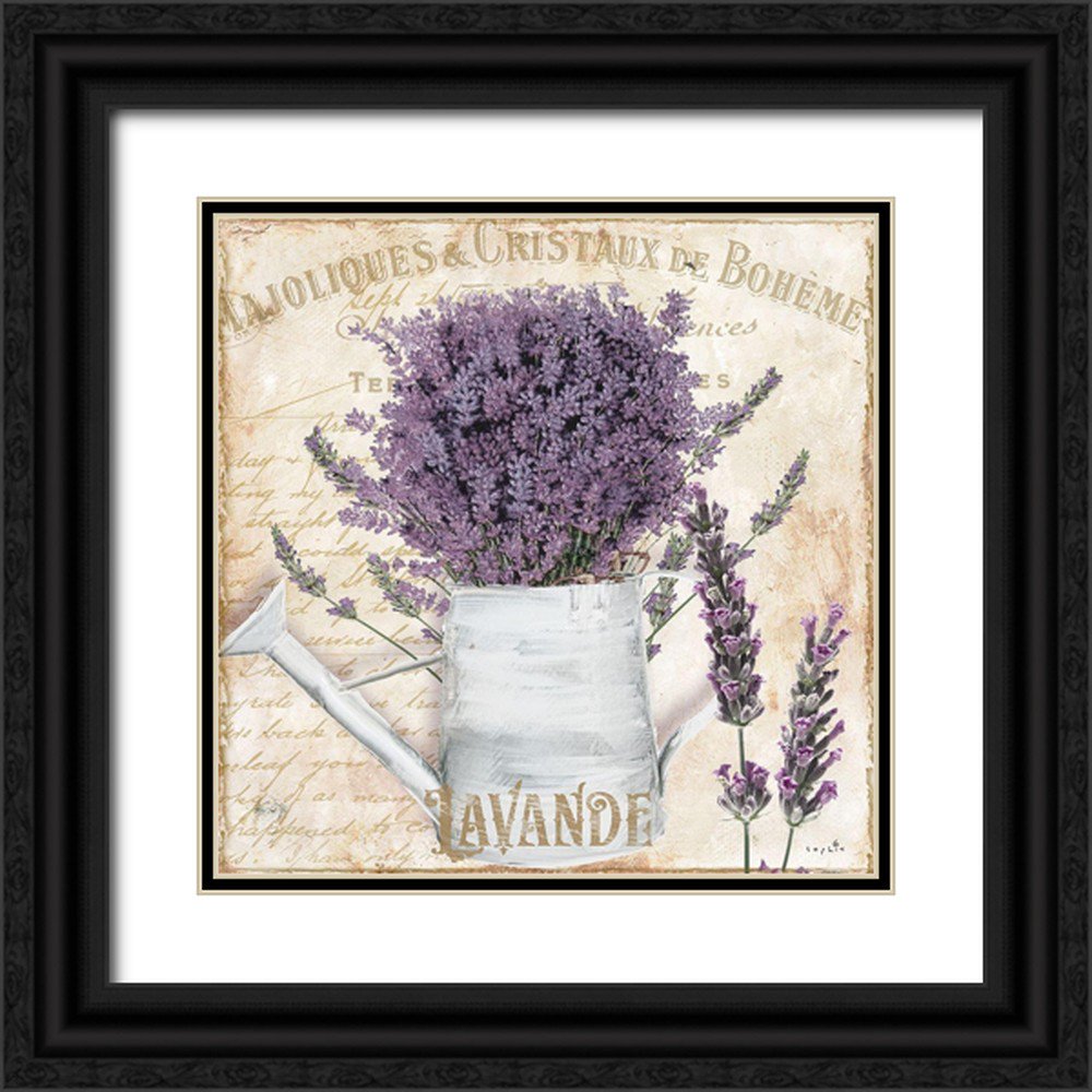 Sophie 6 20x20 Black Ornate Wood Framed with Double Matting Museum Art Print Titled - French Lavender