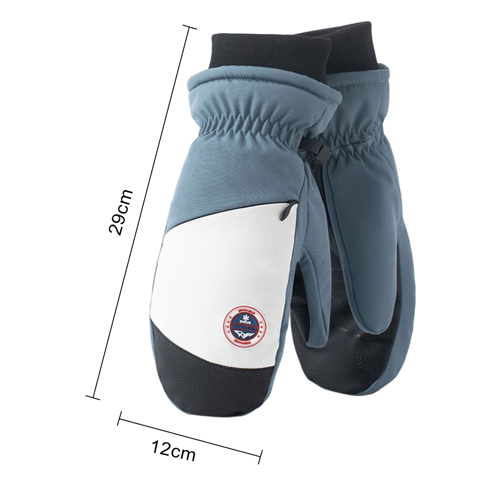 Sportteer Skiing Mittens Thickened Plush Fleece Mittens Winter Warm Mittens 1 Pair for Men Women Outdoor Sports Cold Weather Thermal Plush Liner Windproof Waterproof Snow