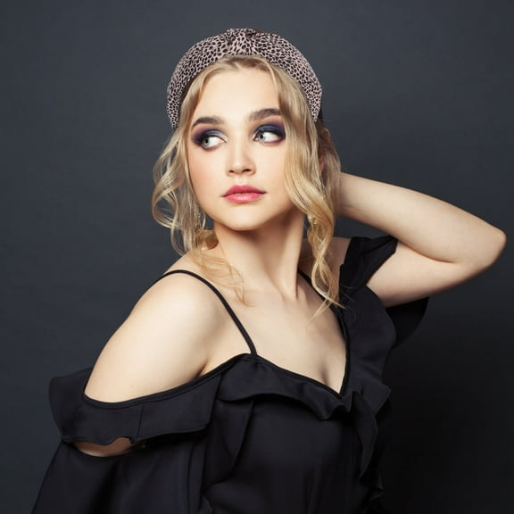 OUNONA 2-Pack Wide Elastic Knotted Headbands for Women, Multi-Color Soft Cloth Hair Bands, Comfortable and Versatile Styling