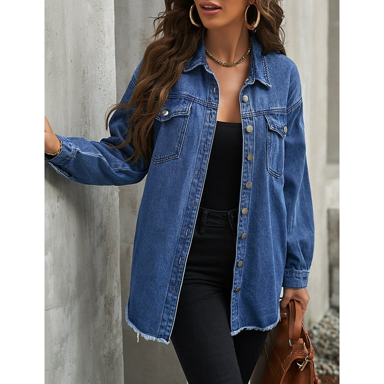 Women's Long Sleeve Classic Fit Denim Jacket