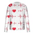 thumbnail image 4 of Pompotops T-Shirt Décontracté à Manches Longues et Col Rond pour Hommes, Imprimé 3D, Saint-Valentin, en Solde, 4 of 5
