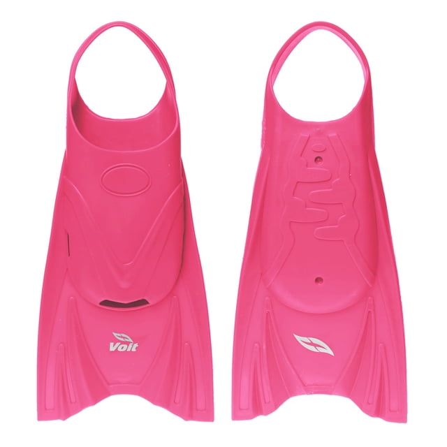 Voit Aletas cortas de Natación para niños, cómodas de silicona, aletas para nadar o bucear, talla chica color rosa