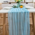 thumbnail image 2 of Camino de Mesa Azul Azur MACHAO 3 mx 90 cm para Boda Comunión Cumpleaños Celebración, 2 of 5