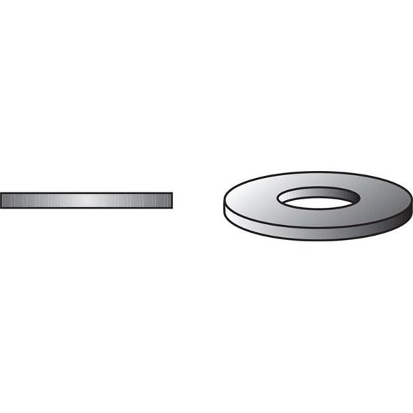 Laveuse Plate US de 0,63 Po en Zinc