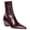 Burgundy, variant on FSJ Women Pointed Toe Wedge Ankle Boots Sleek Leather Mid Heel Side Zipper Minimalist Booties Comfort Shoes Size 8 Purple
