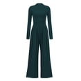 thumbnail image 1 of Mono Enterizo PRETTYGARDEN Verde Oscuro Manga Larga Talla M, 1 of 8