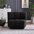 thumbnail image 3 of Maklaine Modern / Contemporary Black Boucle Fabric Modular Chair, 3 of 7