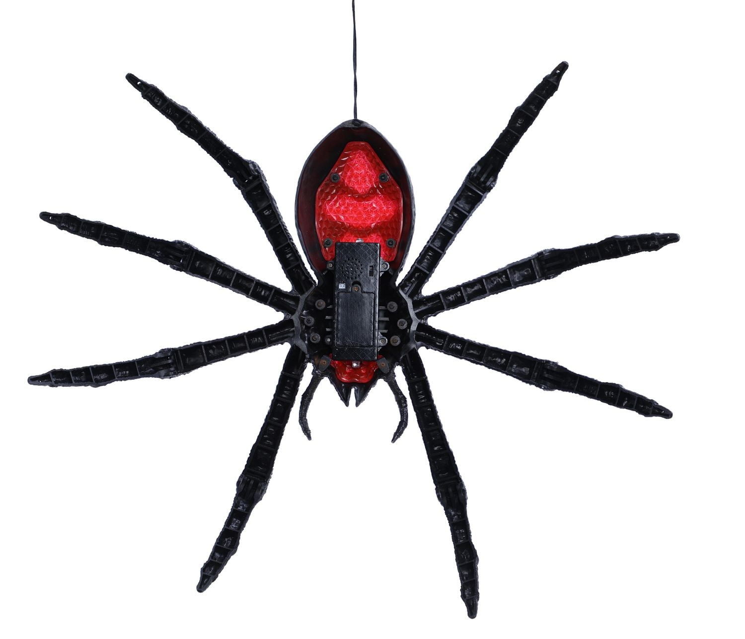 Façon de célébrer Halloween Décoration d'intérieur Araignée effrayante lumineuse à piles avec son