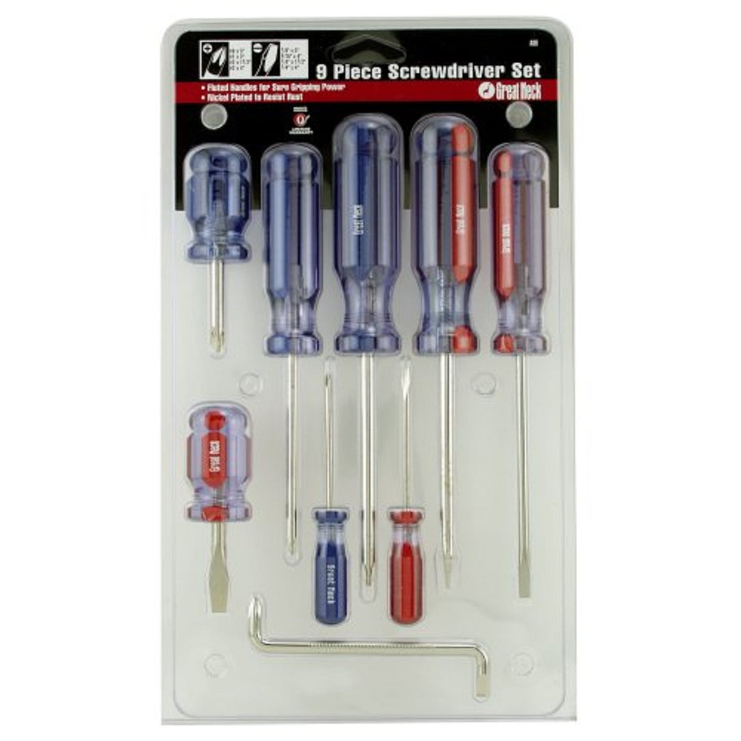 Great Neck 9 Piece Screwdriver Set