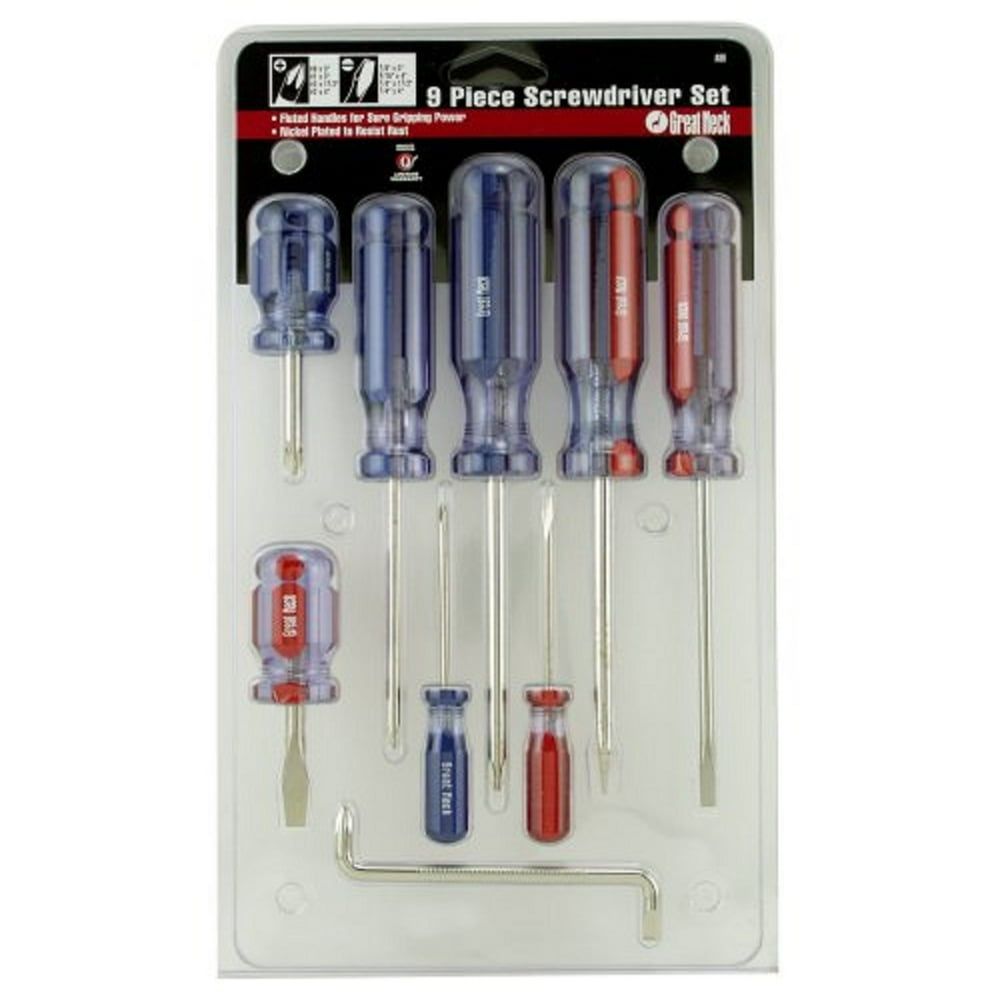 Great Neck 9 Piece Screwdriver Set