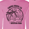thumbnail image 4 of Inktastic Summer Vacation Mode Carmel Beach California Long Sleeve T-Shirt, 4 of 5