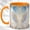 Orange, variant on Angel Wings Coffee Mug, Cloud Steps Mug, Ceramic 11 oz