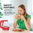 thumbnail image 4 of OVENTE Glass Electric Kettle Hot Water Boiler 1.5 Liter Borosilicate Glass Fast Boiling Countertop Heater - BPA Free Auto Shut Off Instant Water Heater Kettle for Coffee & Tea Maker - Red KG83R, 4 of 11
