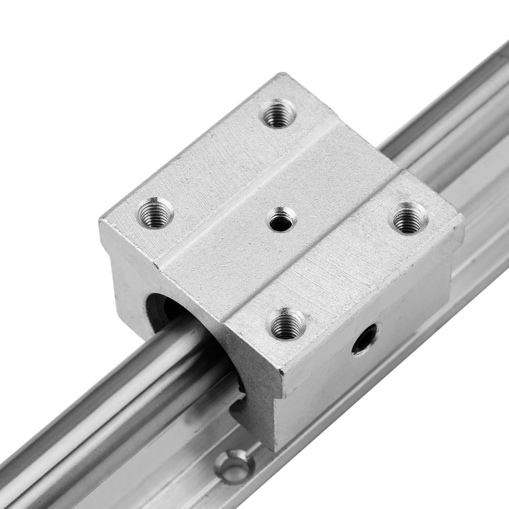 LYUMO 2Pcs 300mm12mm Linear Slide Rail Shaft + 4Pcs Bearing Slide Block
