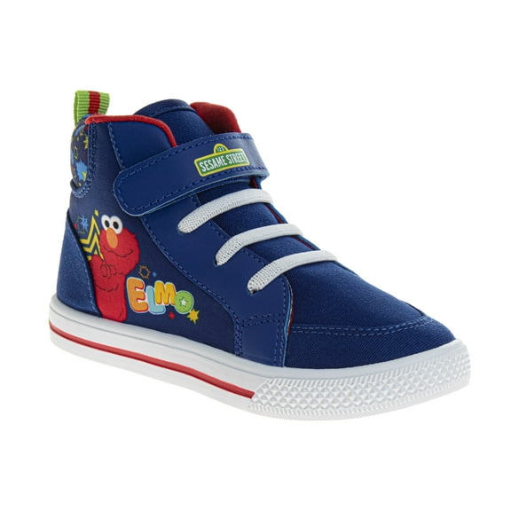 Sesame Street Kids Elmo High Top Sneakers. (Toddler/Little Kids)Navy, Size: 5