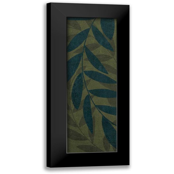 Emery, Kristin 7x14 Black Modern Framed Museum Art Print Titled - Medium Green Leaves